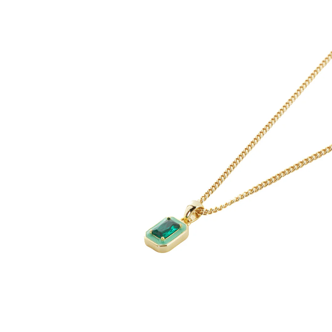 Gold Green Blush Necklace - Image 4