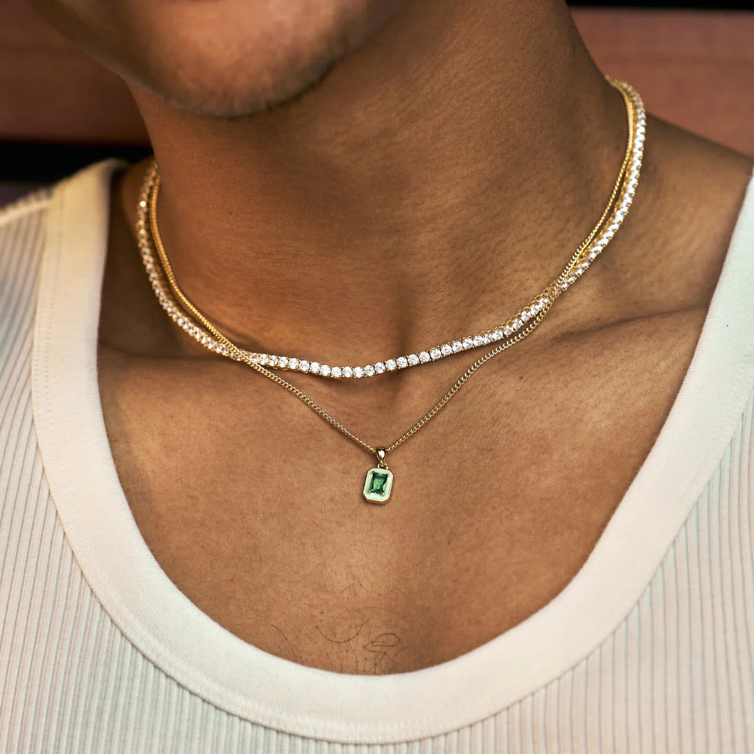 Gold Green Blush Necklace - Image 6