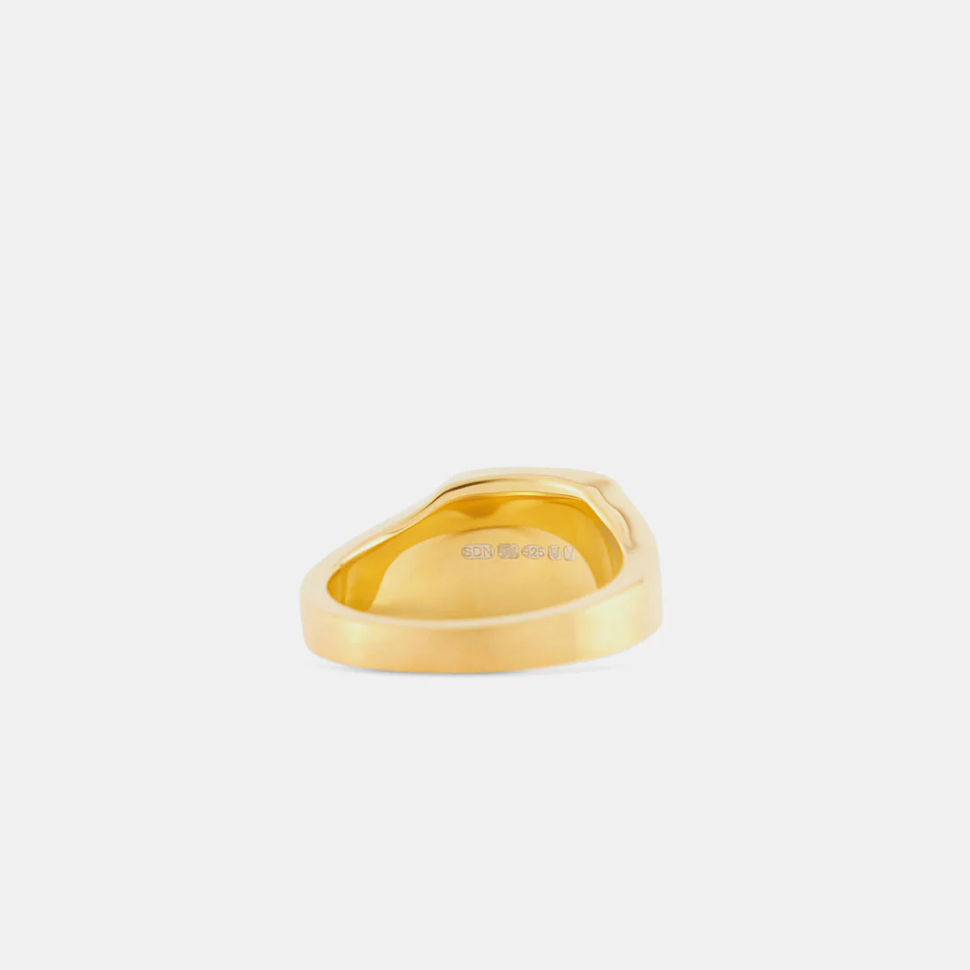 Gold Brushed Cushion Ring - Image 4