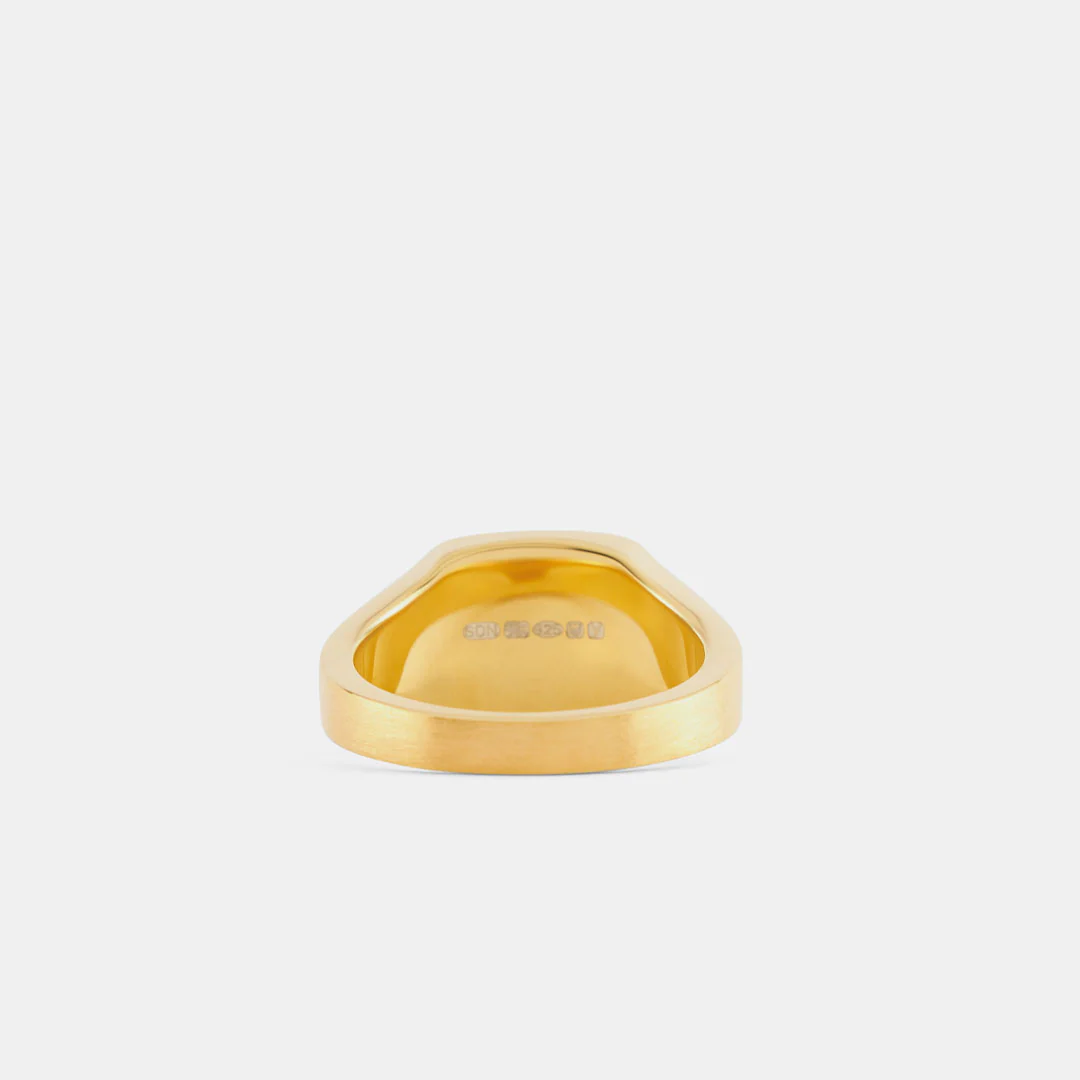 Gold Brushed Cushion Ring - Image 7