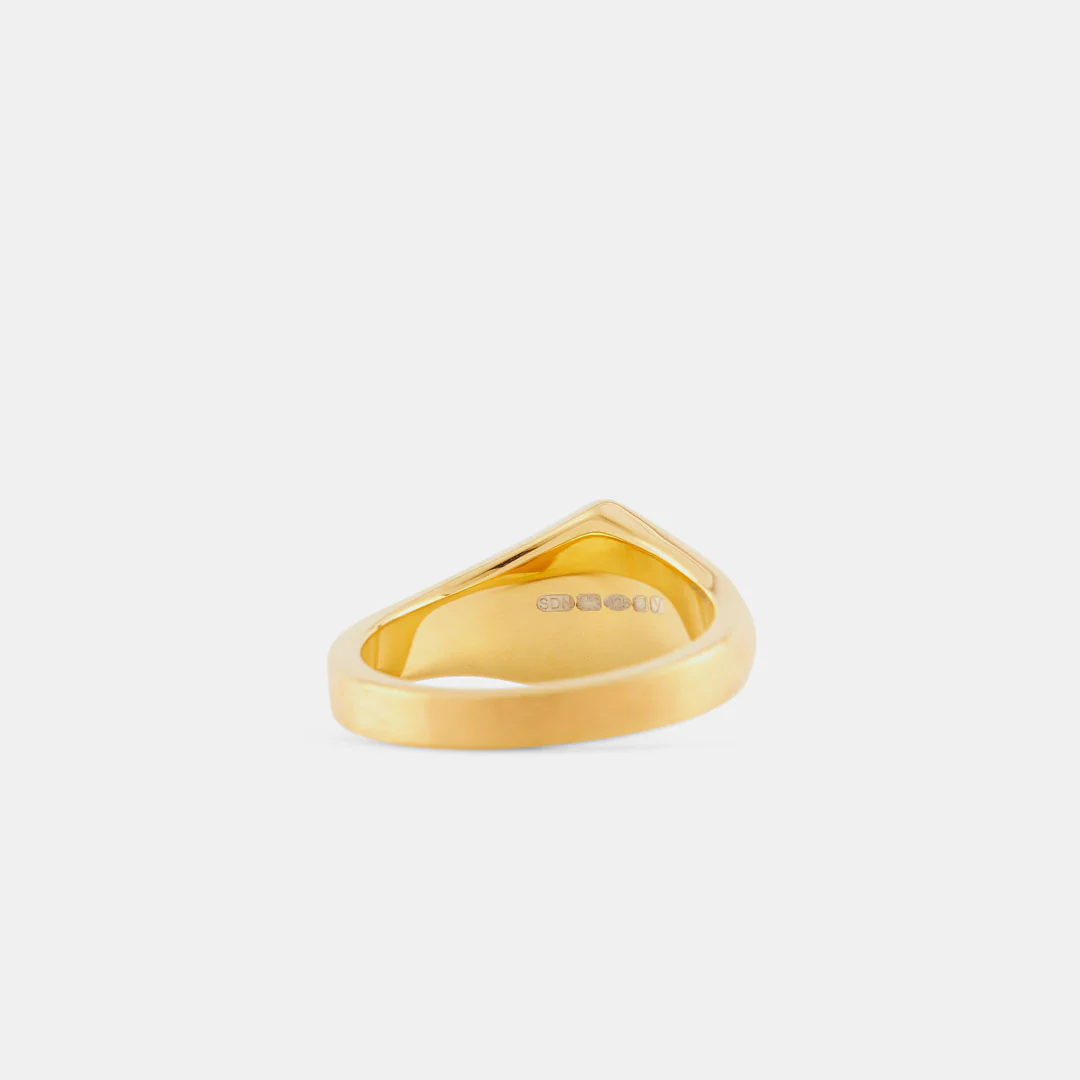 Gold Brushed Rhombus Ring - Image 4