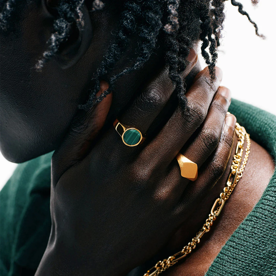 Gold Brushed Rhombus Ring - Image 5