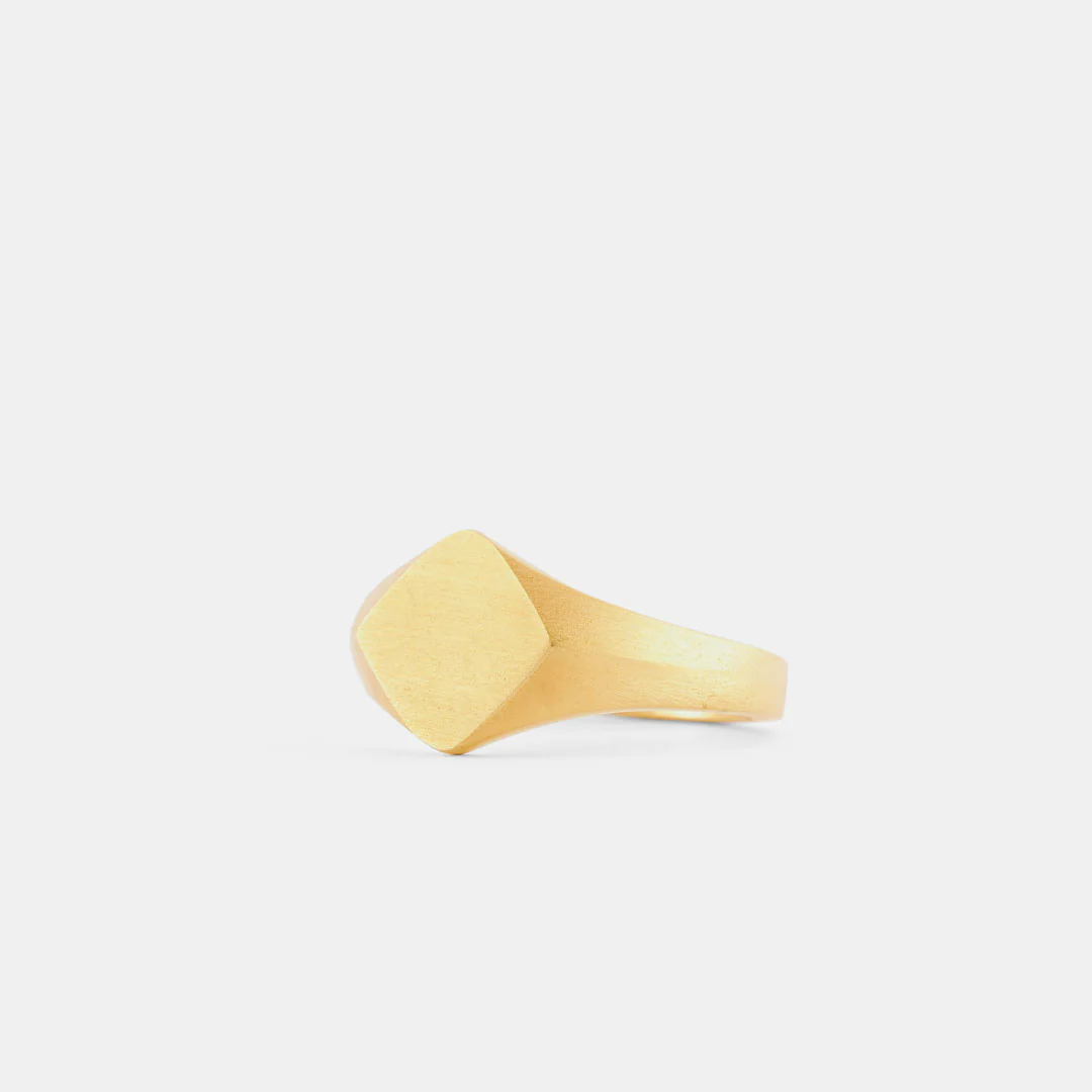 Gold Brushed Rhombus Ring - Image 6