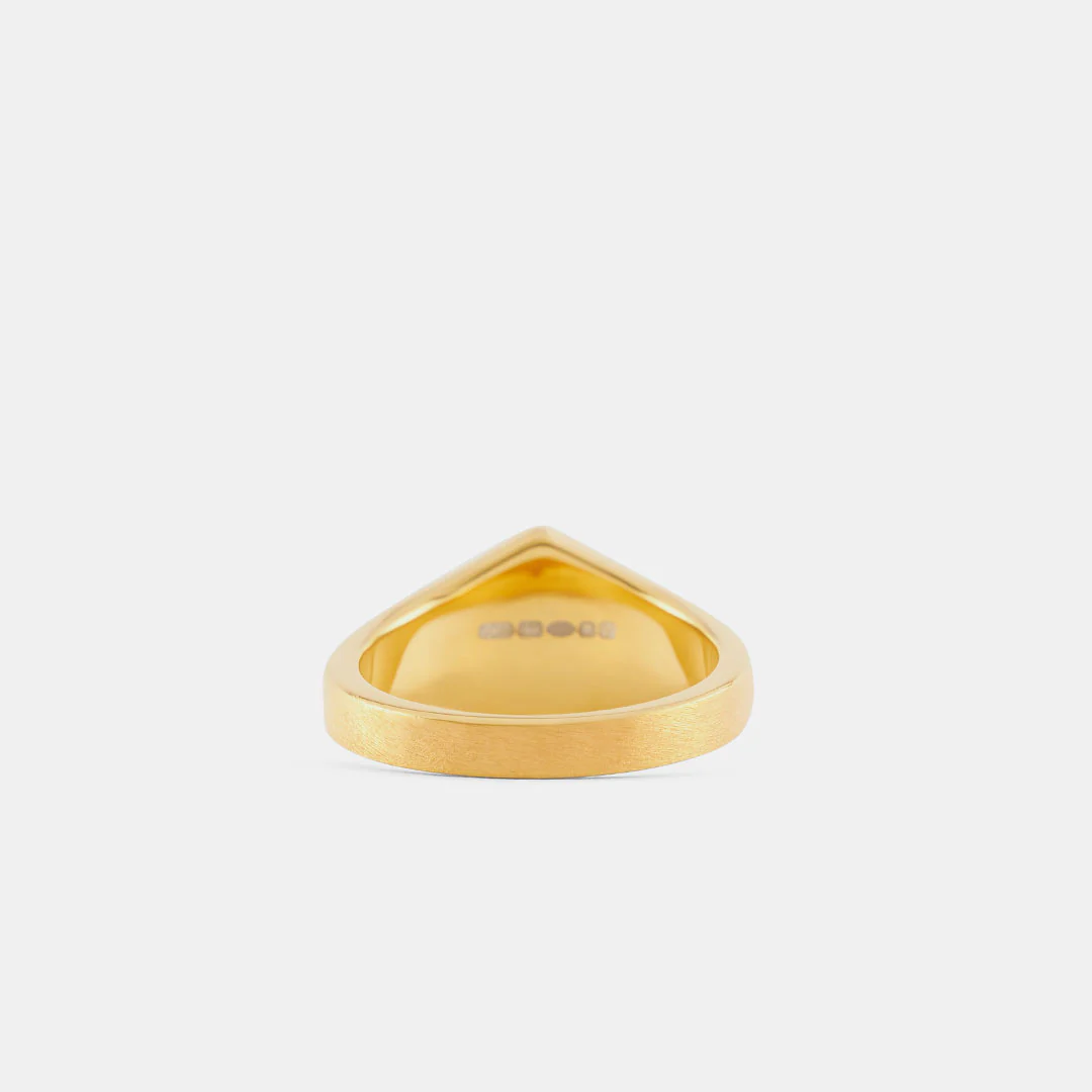 Gold Brushed Rhombus Ring - Image 7