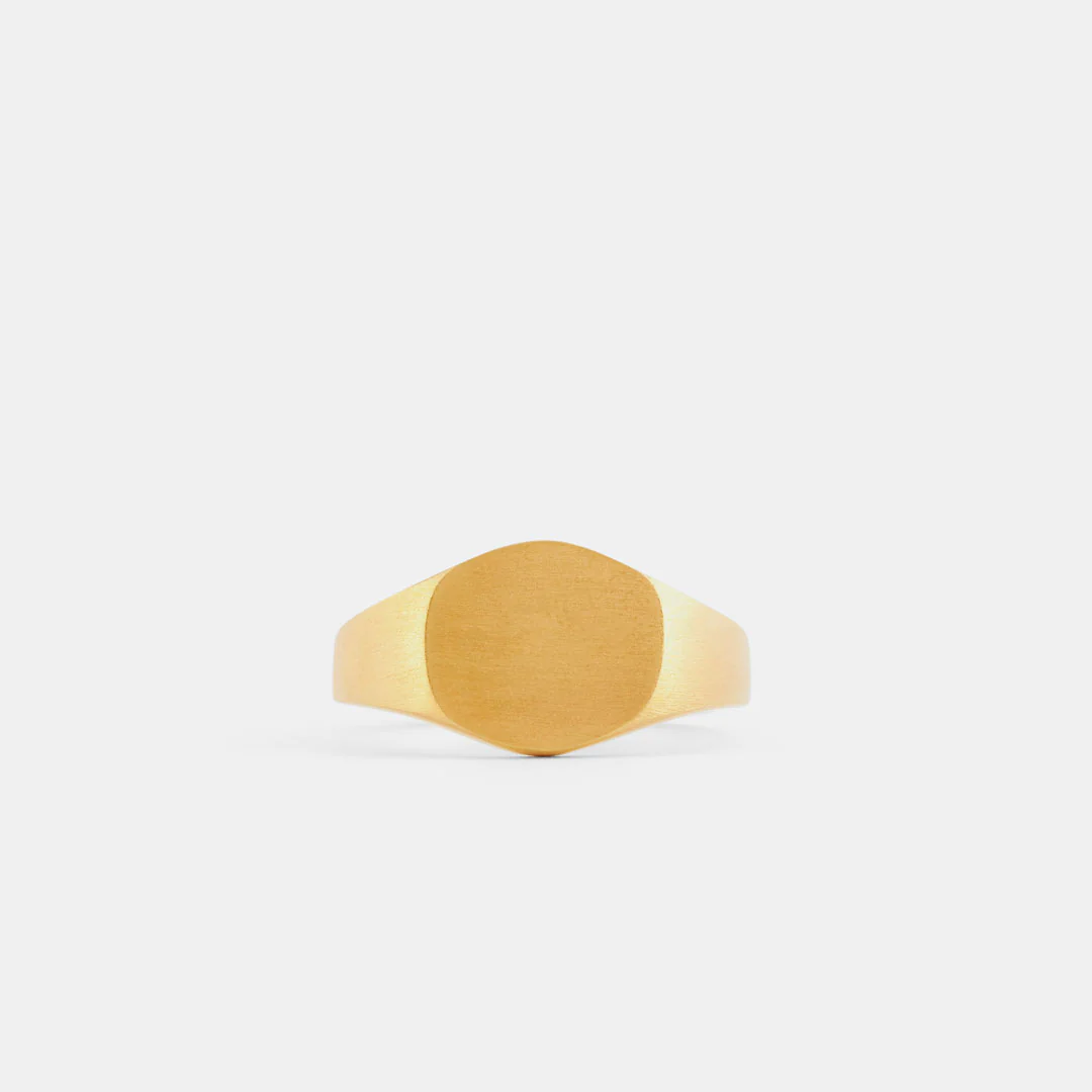 Gold Brushed Round Ring - Image 3