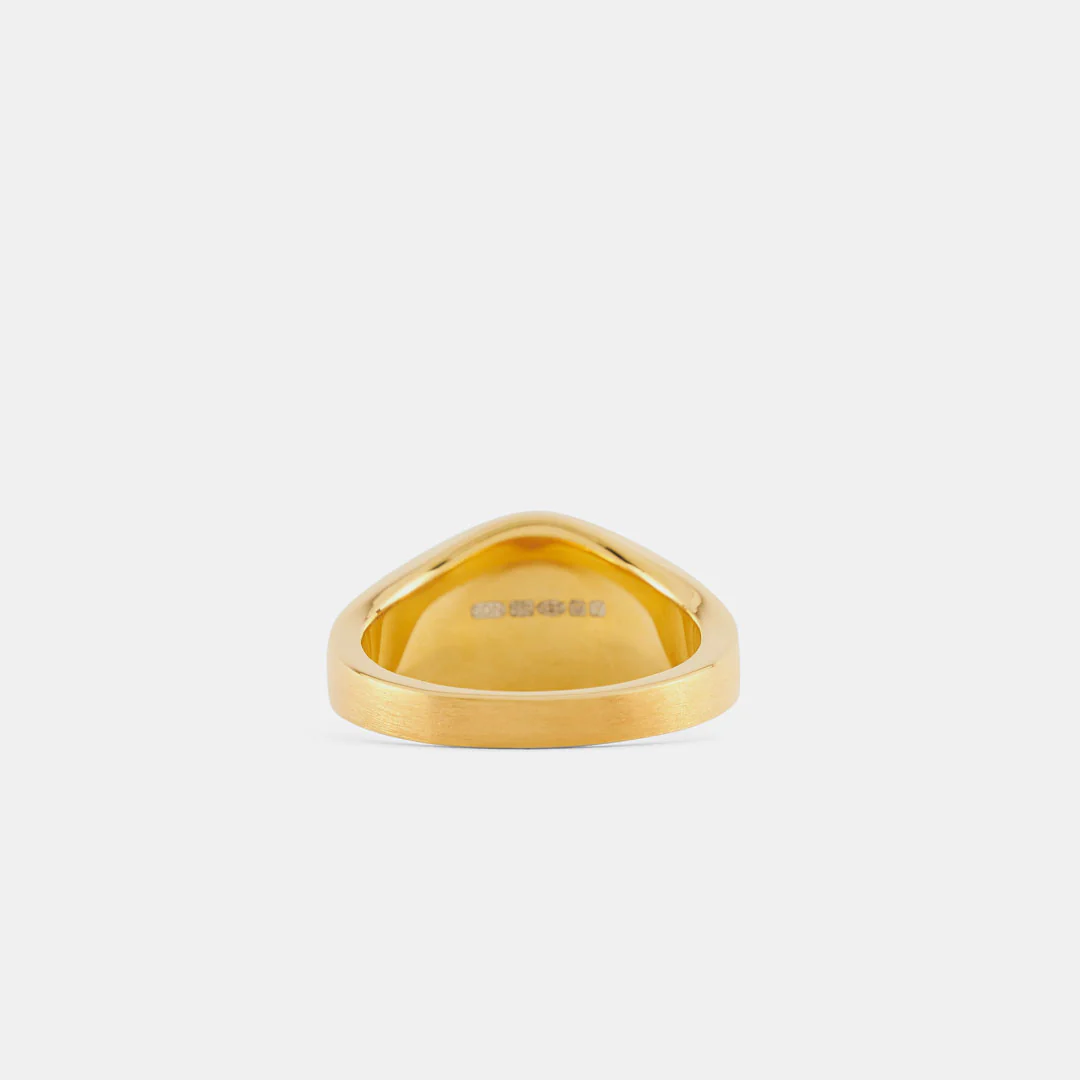 Gold Brushed Round Ring - Image 7