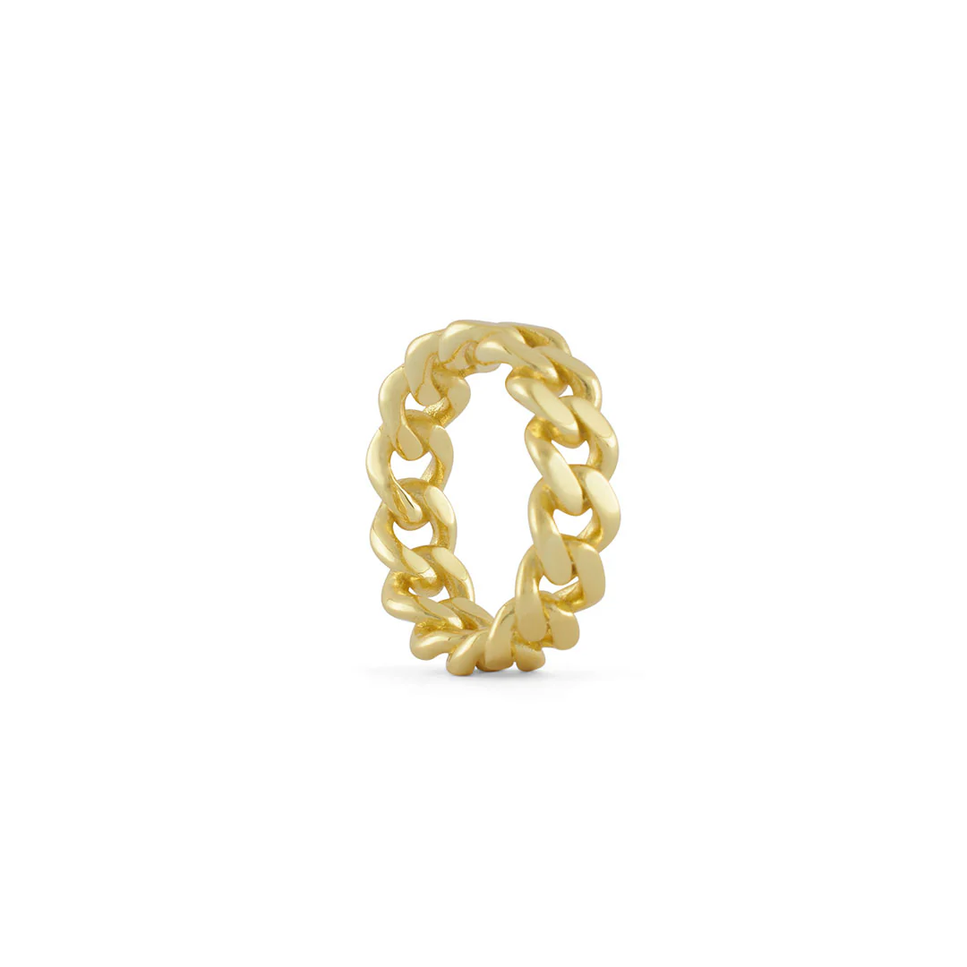 Gold Cuban Link Ring - Image 2