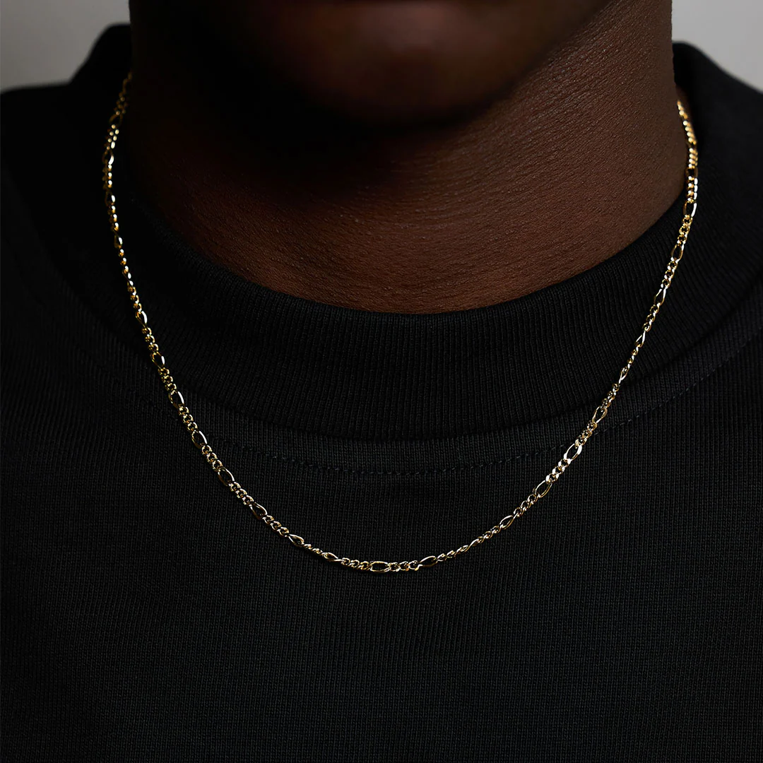 Gold Figaro Necklace - Image 6