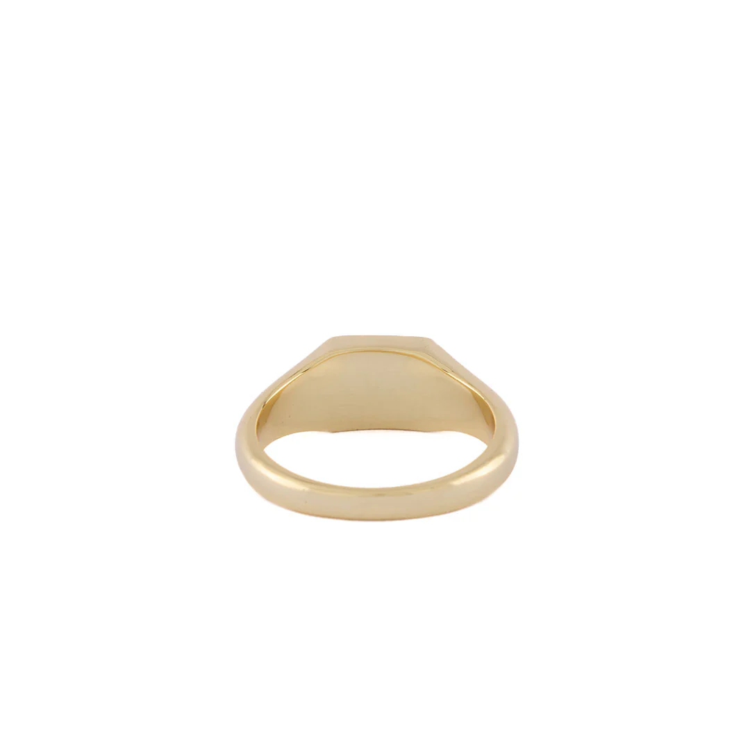 Gold Moss Agate Ring - Image 5