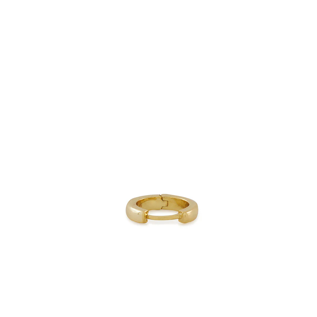Gold Huggie Hoop Earring - Image 4
