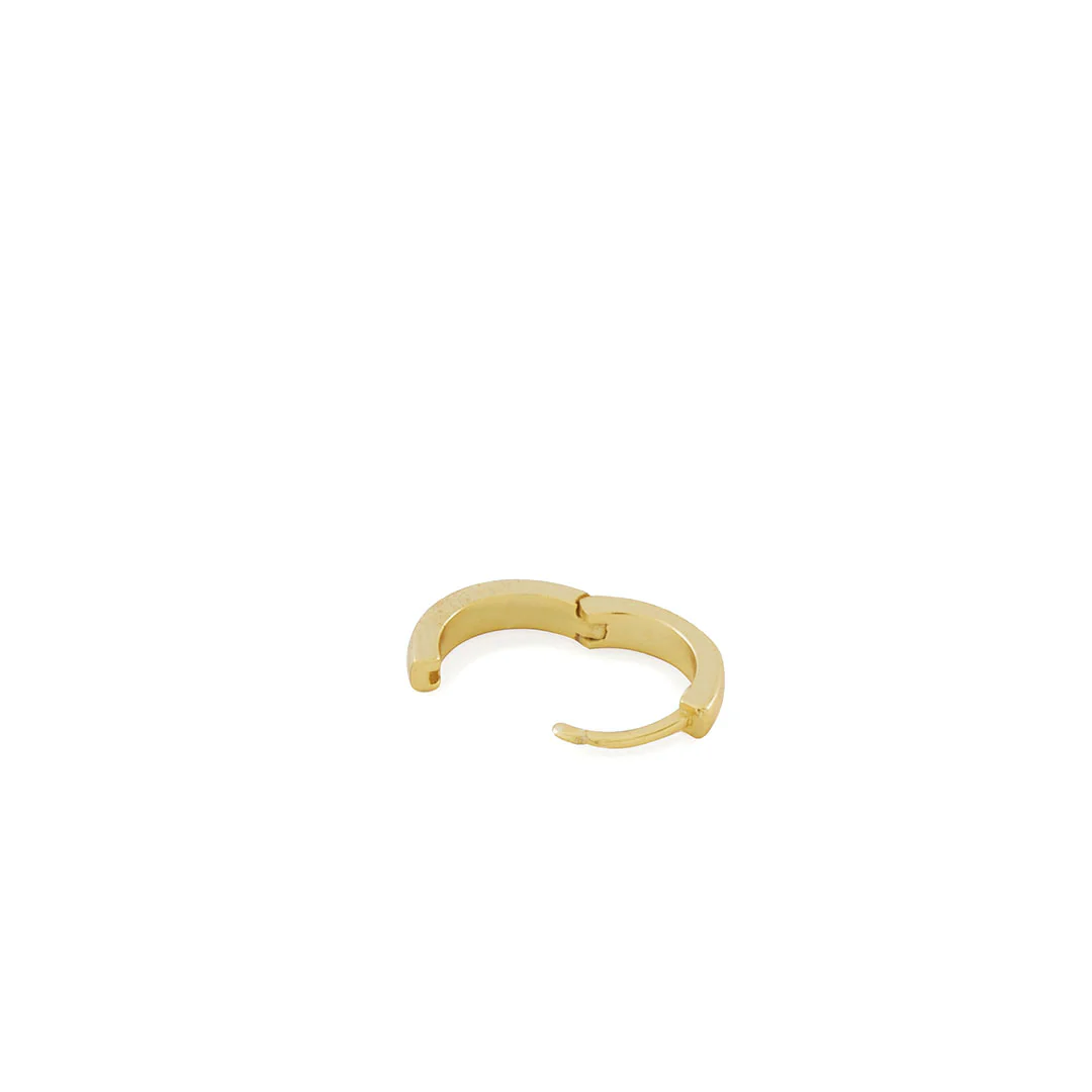 Gold Huggie Hoop Earring - Image 6