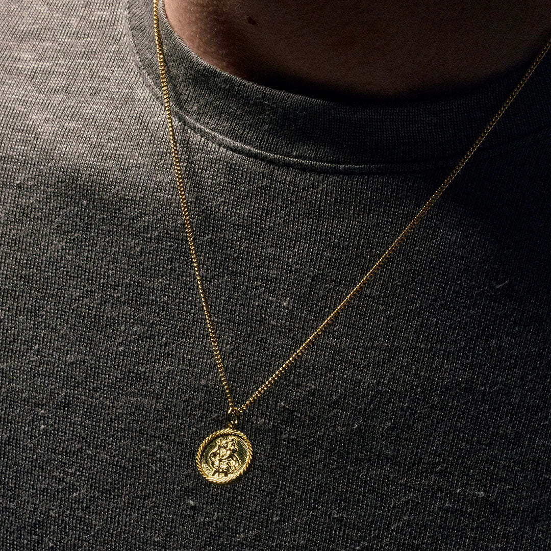 Gold St Christopher Necklace - Image 6