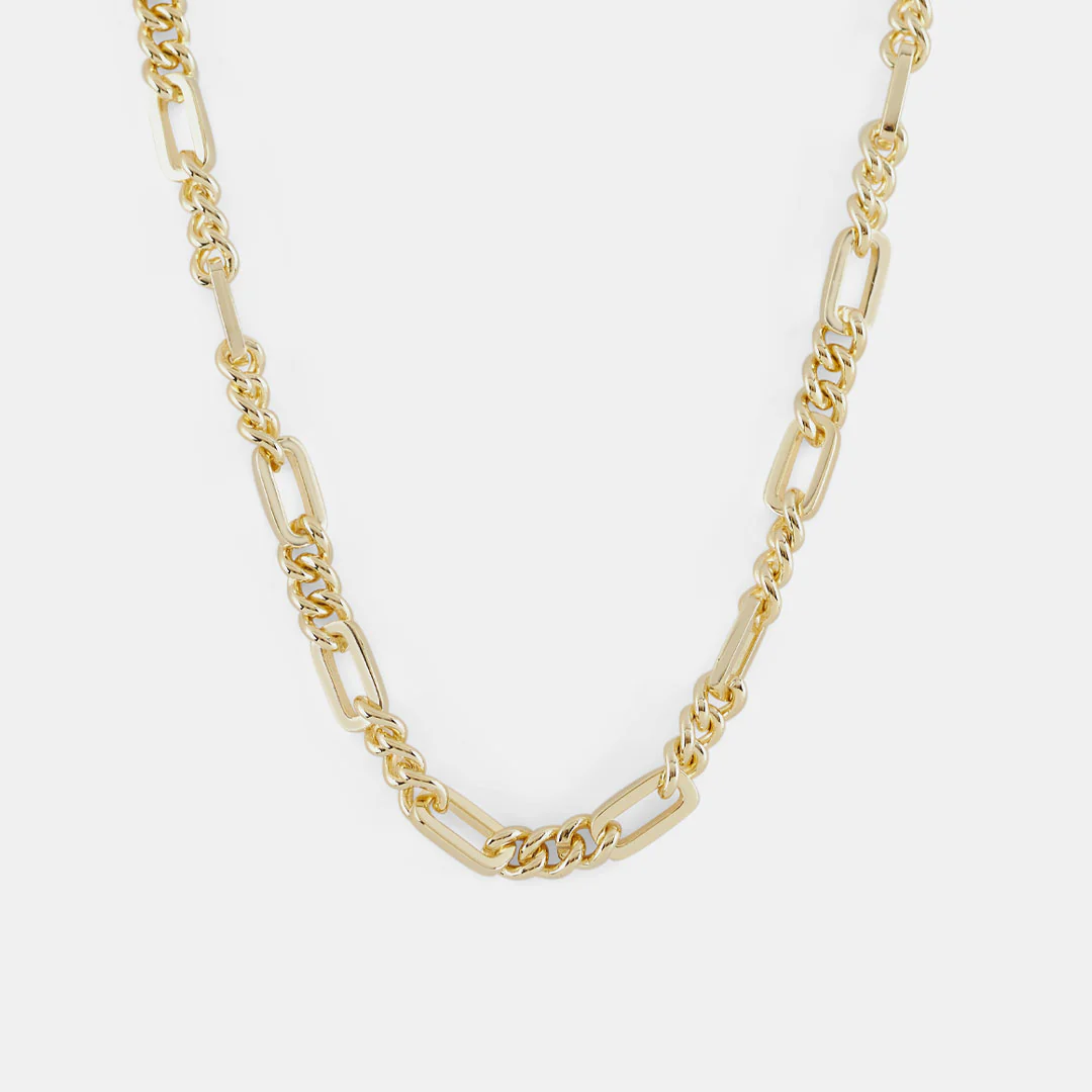 Gold Track Chain Necklace - Image 3