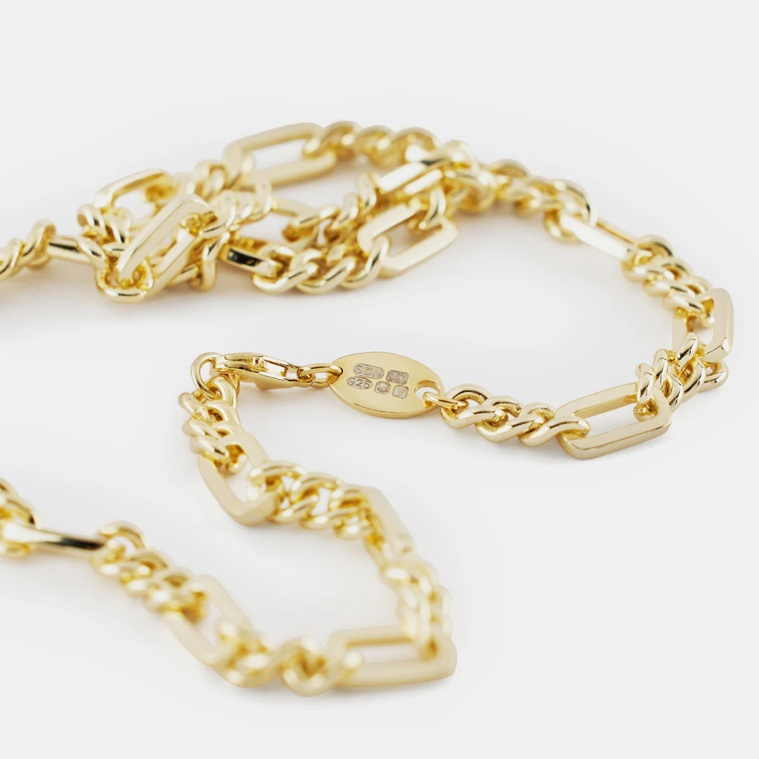 Gold Track Chain Necklace - Image 4