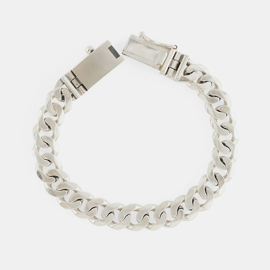 Silver 10mm Curb Bracelet - Image 3