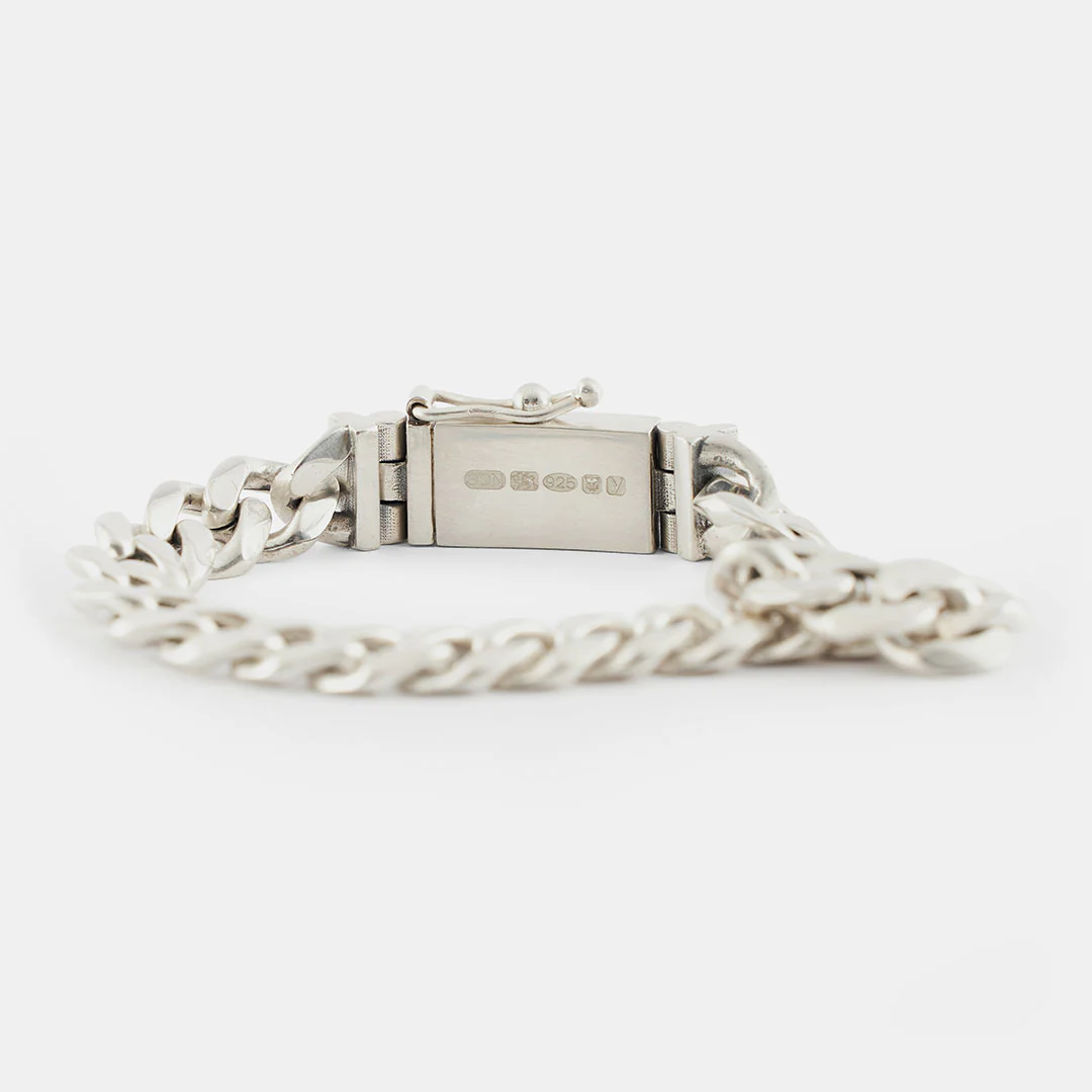 Silver 10mm Curb Bracelet - Image 4