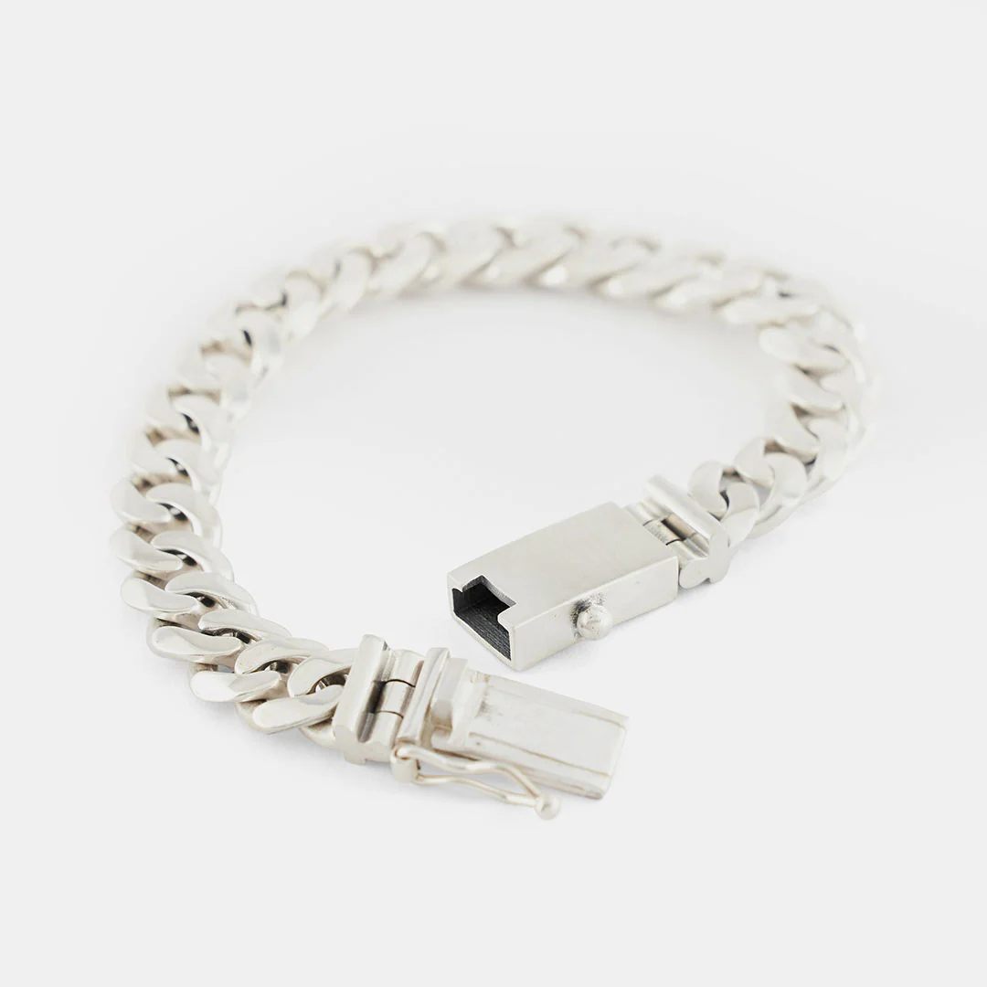 Silver 10mm Curb Bracelet - Image 7