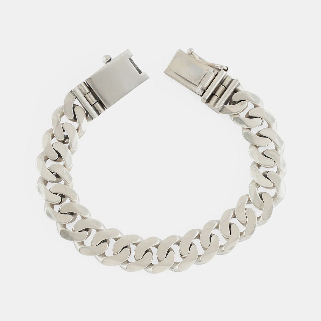 Silver 12mm Curb Bracelet - Image 3