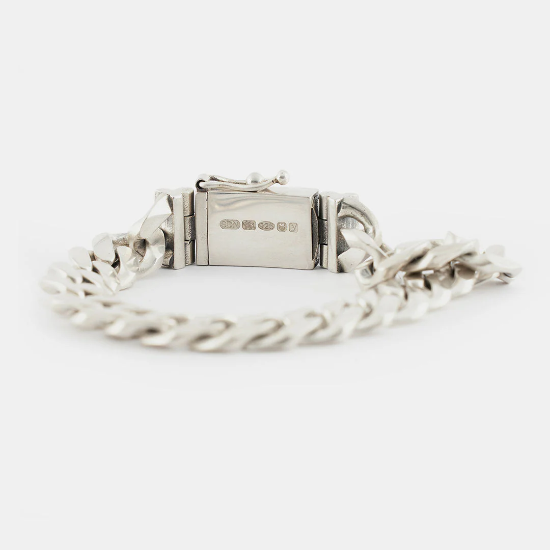Silver 12mm Curb Bracelet - Image 4