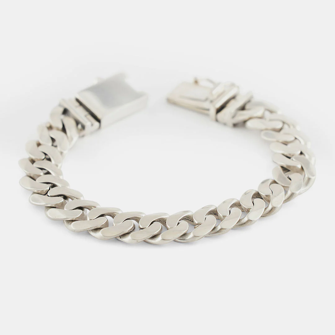 Silver 12mm Curb Bracelet - Image 6