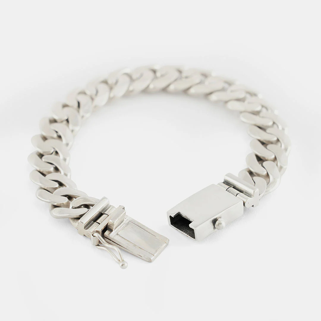 Silver 12mm Curb Bracelet - Image 7