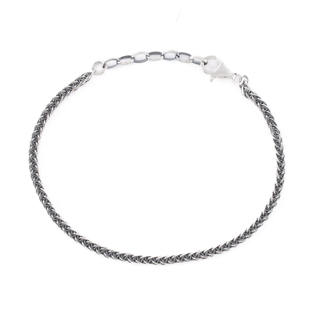 Silver 2.6mm Square Spiga Bracelet - Image 4