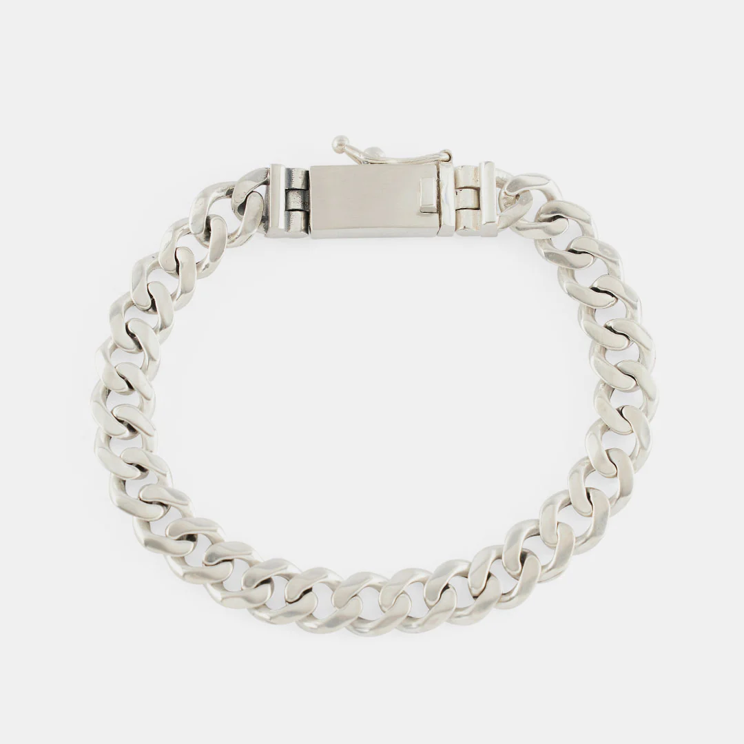 Silver 8mm Curb Bracelet - Image 3