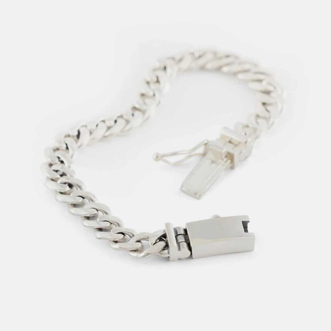 Silver 8mm Curb Bracelet - Image 7