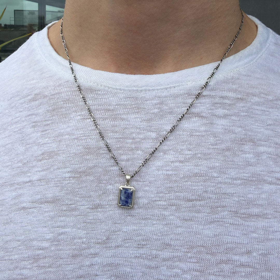 Silver Blue Jasper Necklace - Image 5
