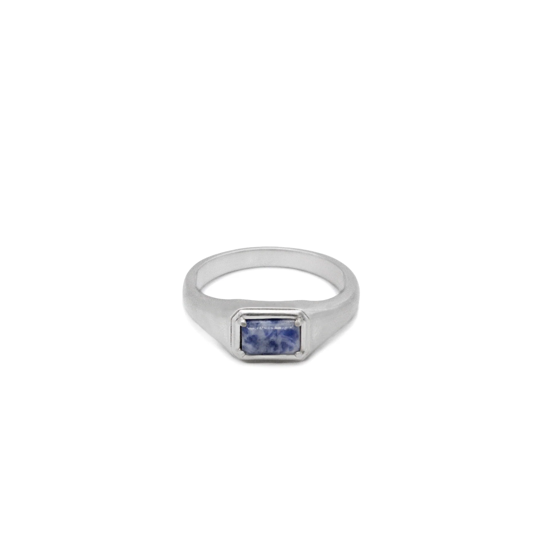 Silver Blue Jasper Ring