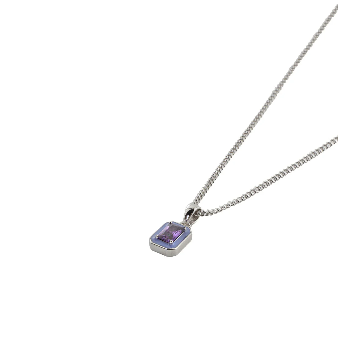 Silver Purple Blush Necklace - Image 4