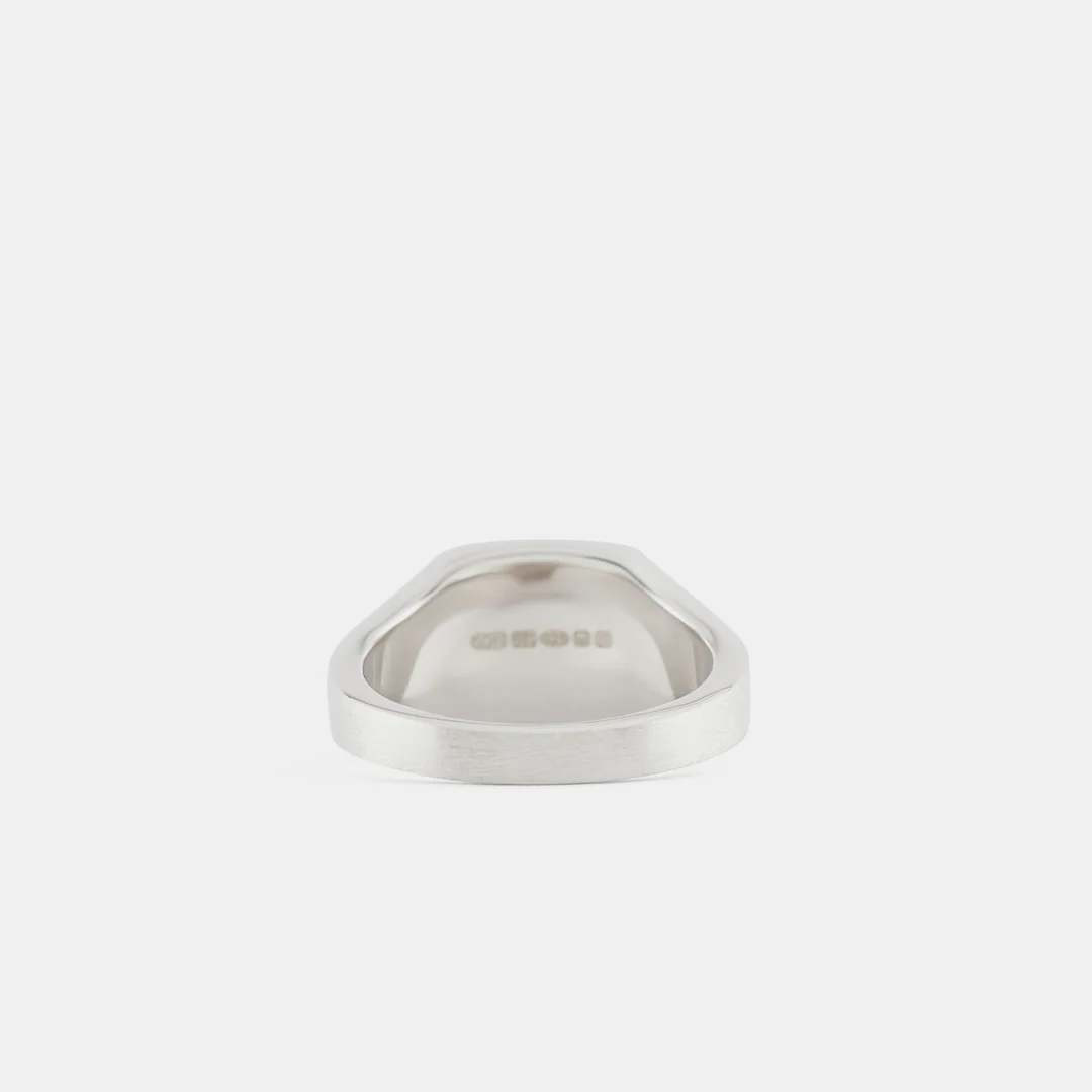 Silver Brushed Cushion Ring - Image 7