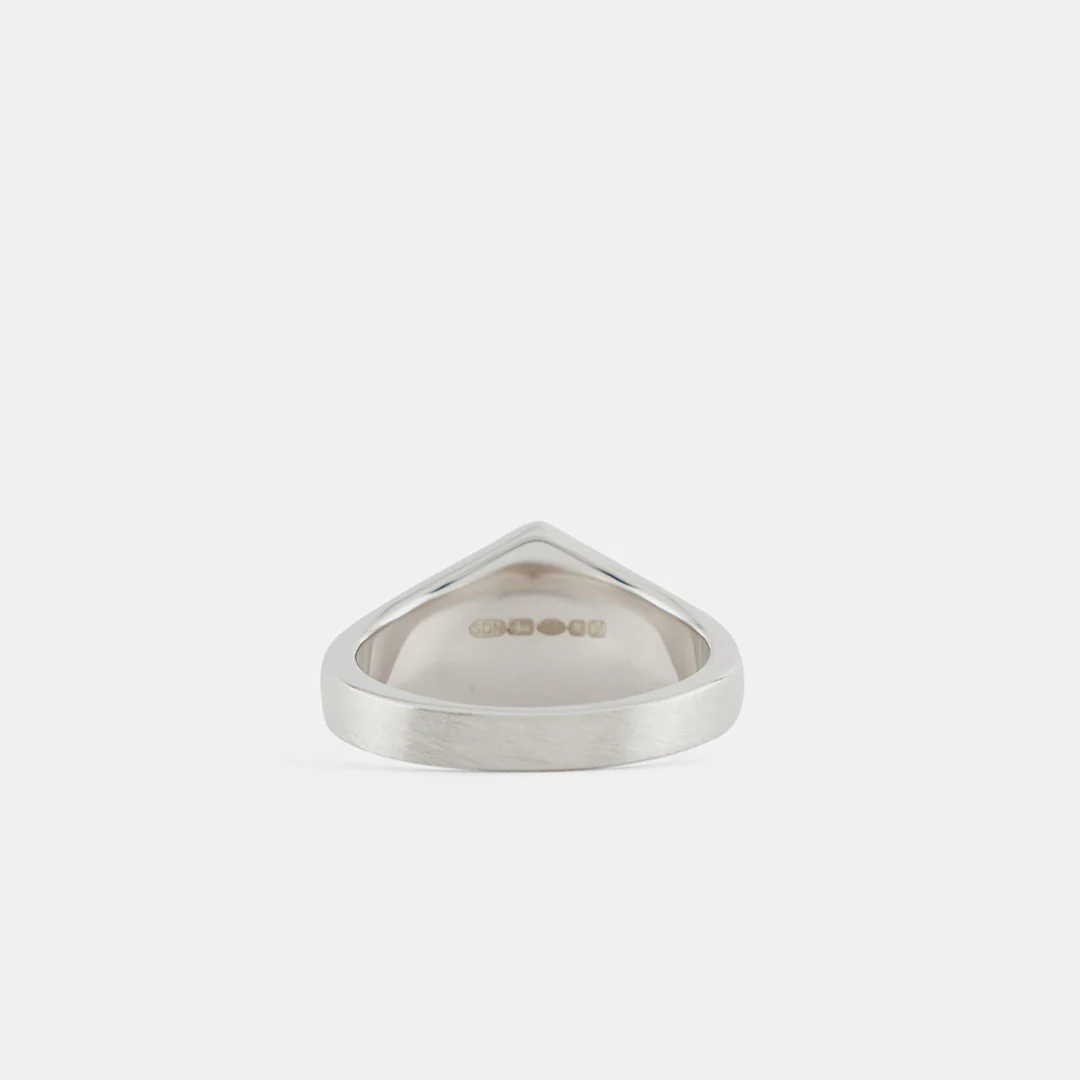 Silver Brushed Rhombus Ring - Image 7
