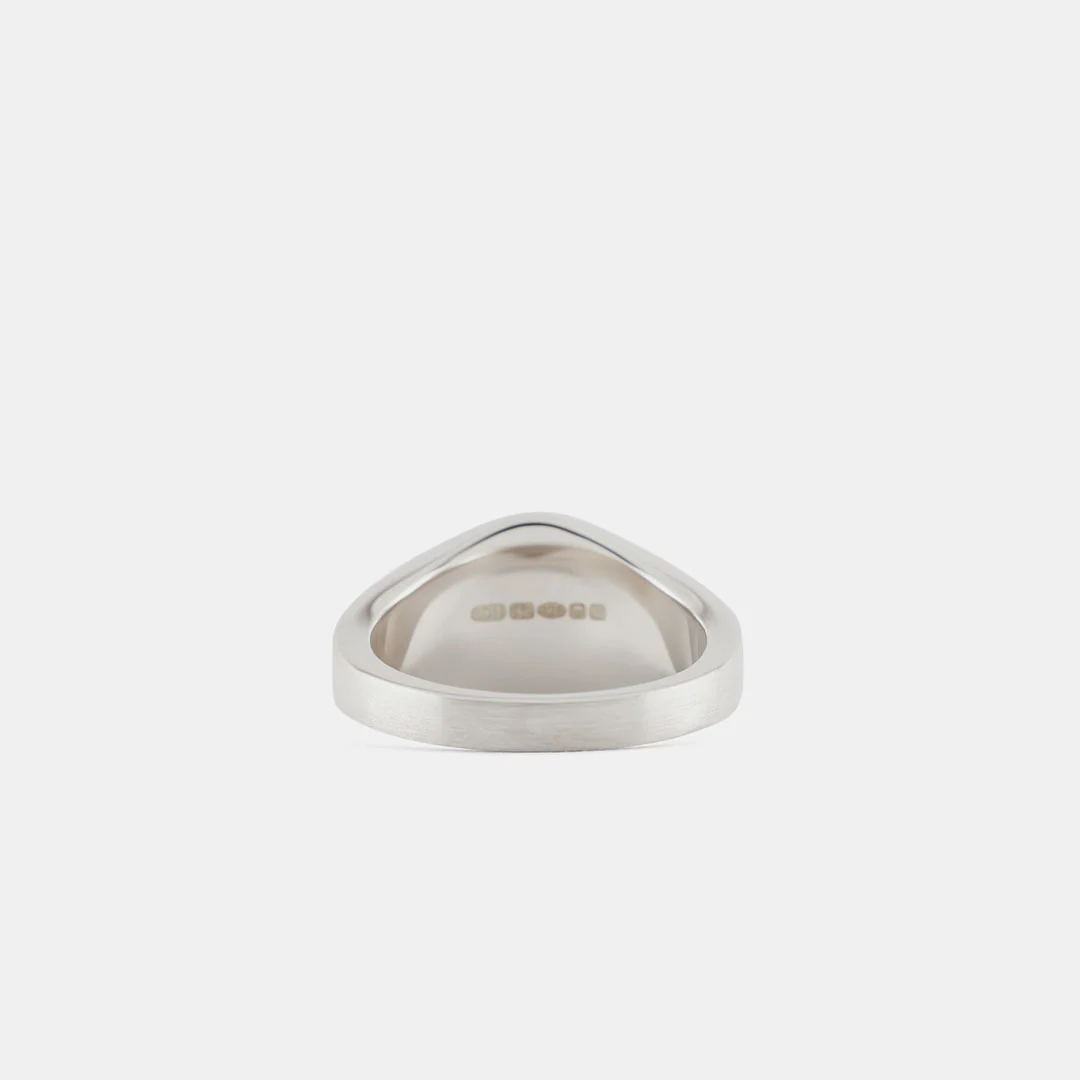 Silver Brushed Round Ring - Image 7