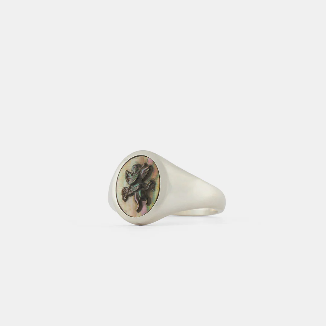 Silver Cherub Cameo Ring - Image 6