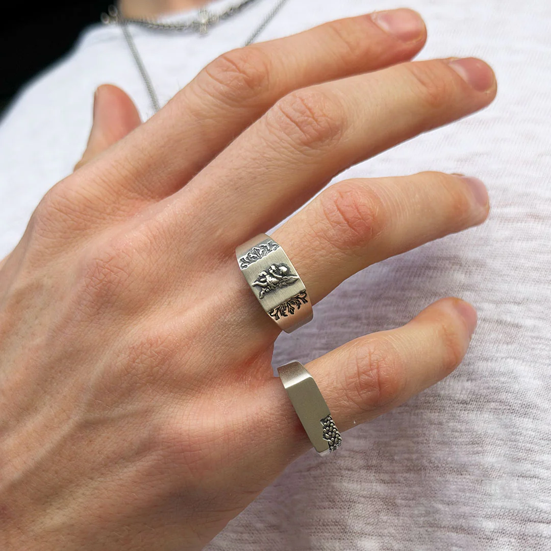 Silver Cherub Ring - Image 6