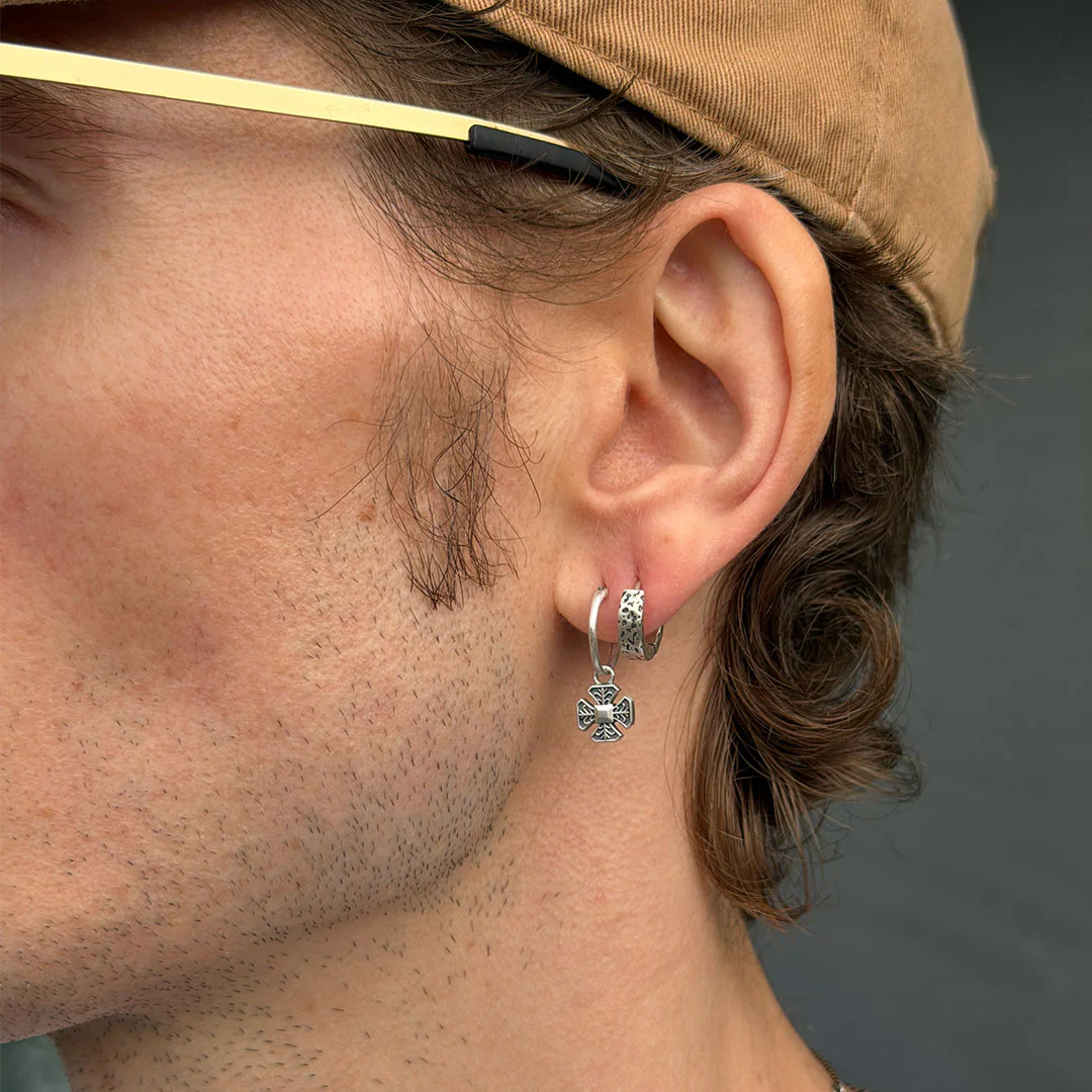 Silver Forge Hoop Earring - Image 6