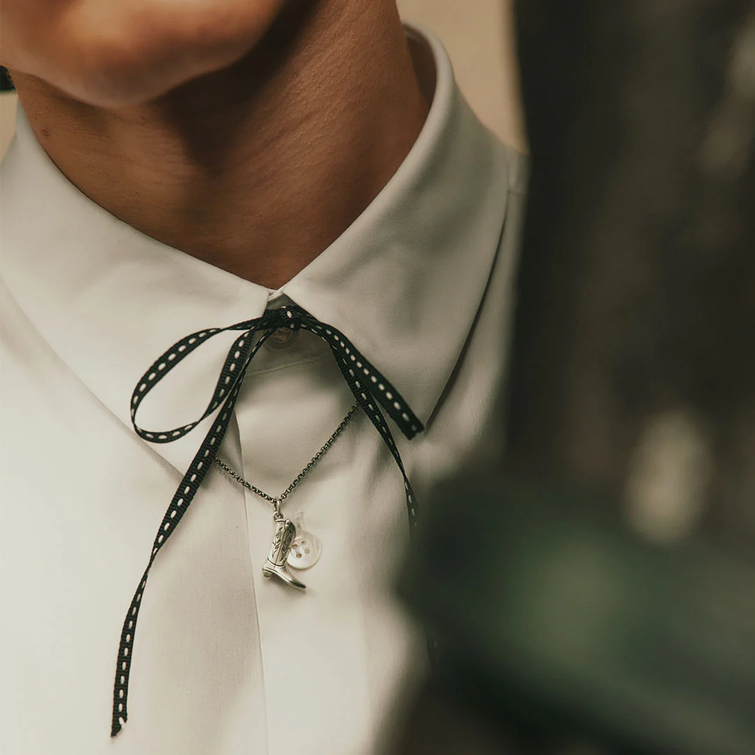Silver Cowboy Boot Necklace - Image 5