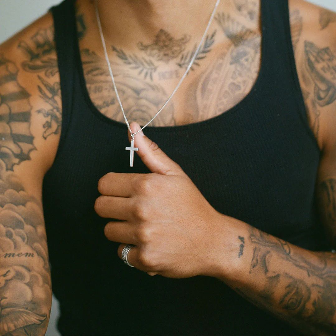 Silver Cross Necklace - Image 6