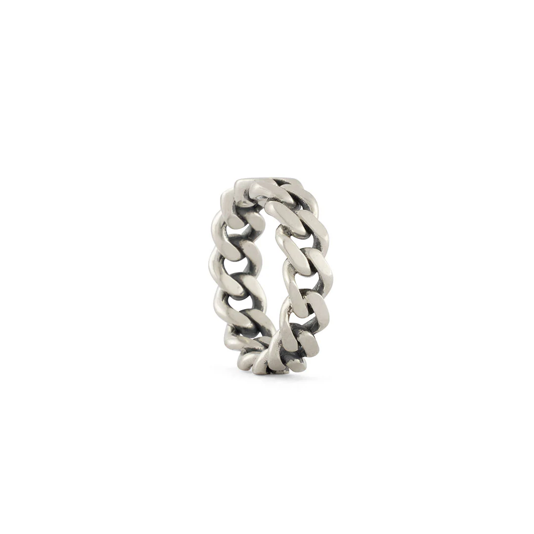 Silver Cuban Link Ring - Image 4
