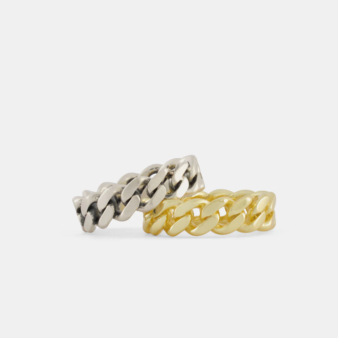 Silver Cuban Link Ring - Image 5