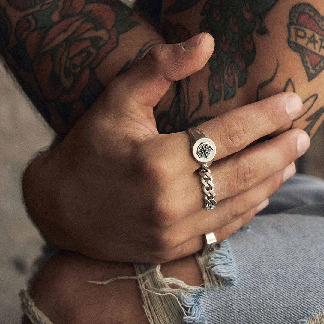 Silver Cuban Link Ring - Image 6