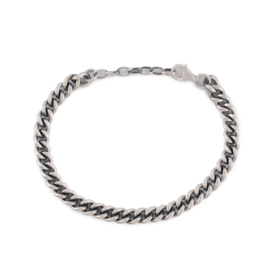 Silver 6mm Curb Bracelet - Image 4