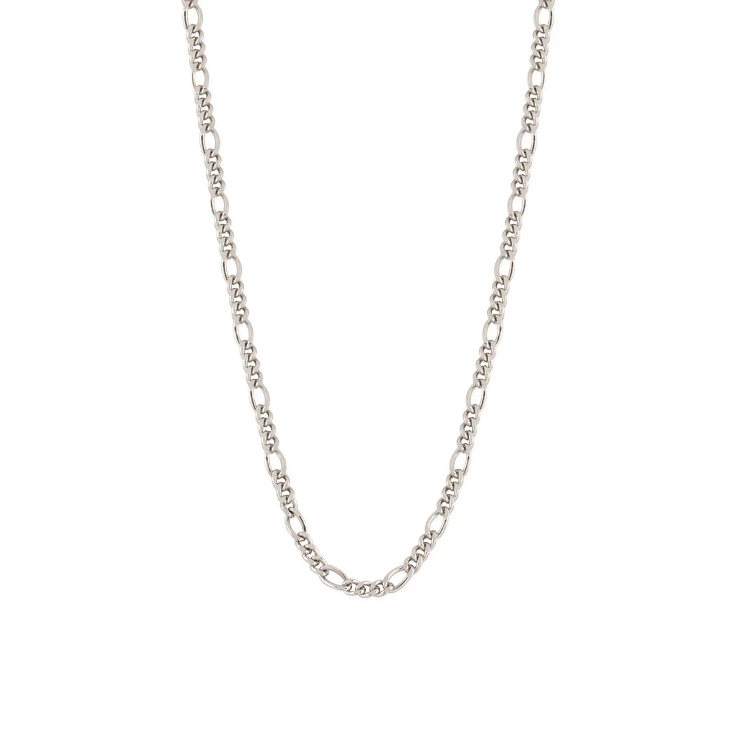 Silver Figaro Necklace - Image 3