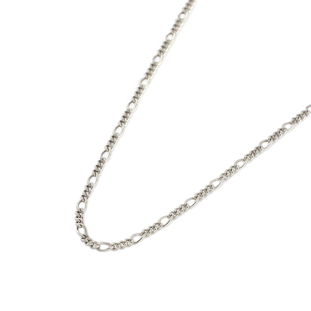 Silver Figaro Necklace - Image 4