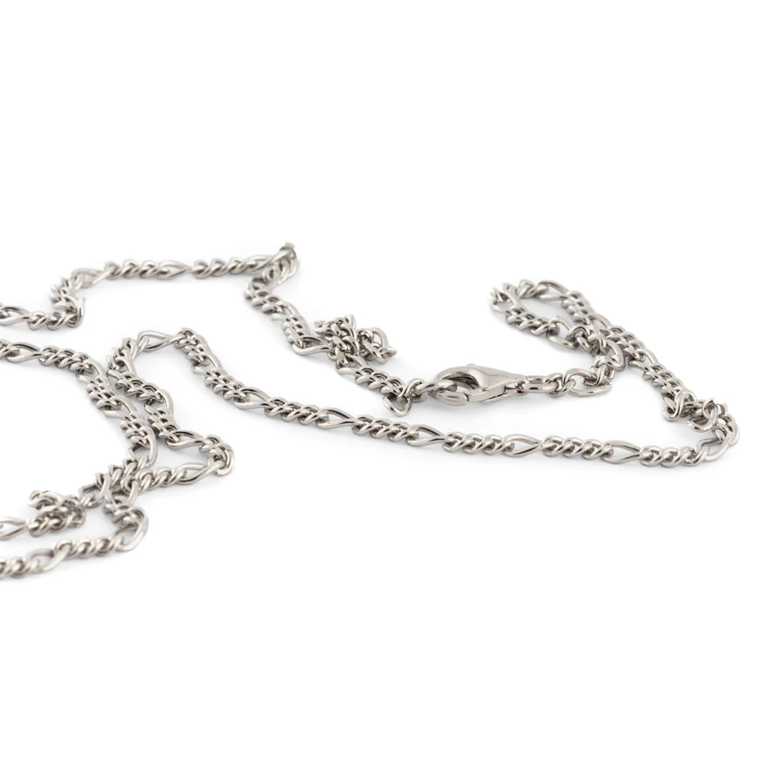Silver Figaro Necklace - Image 5
