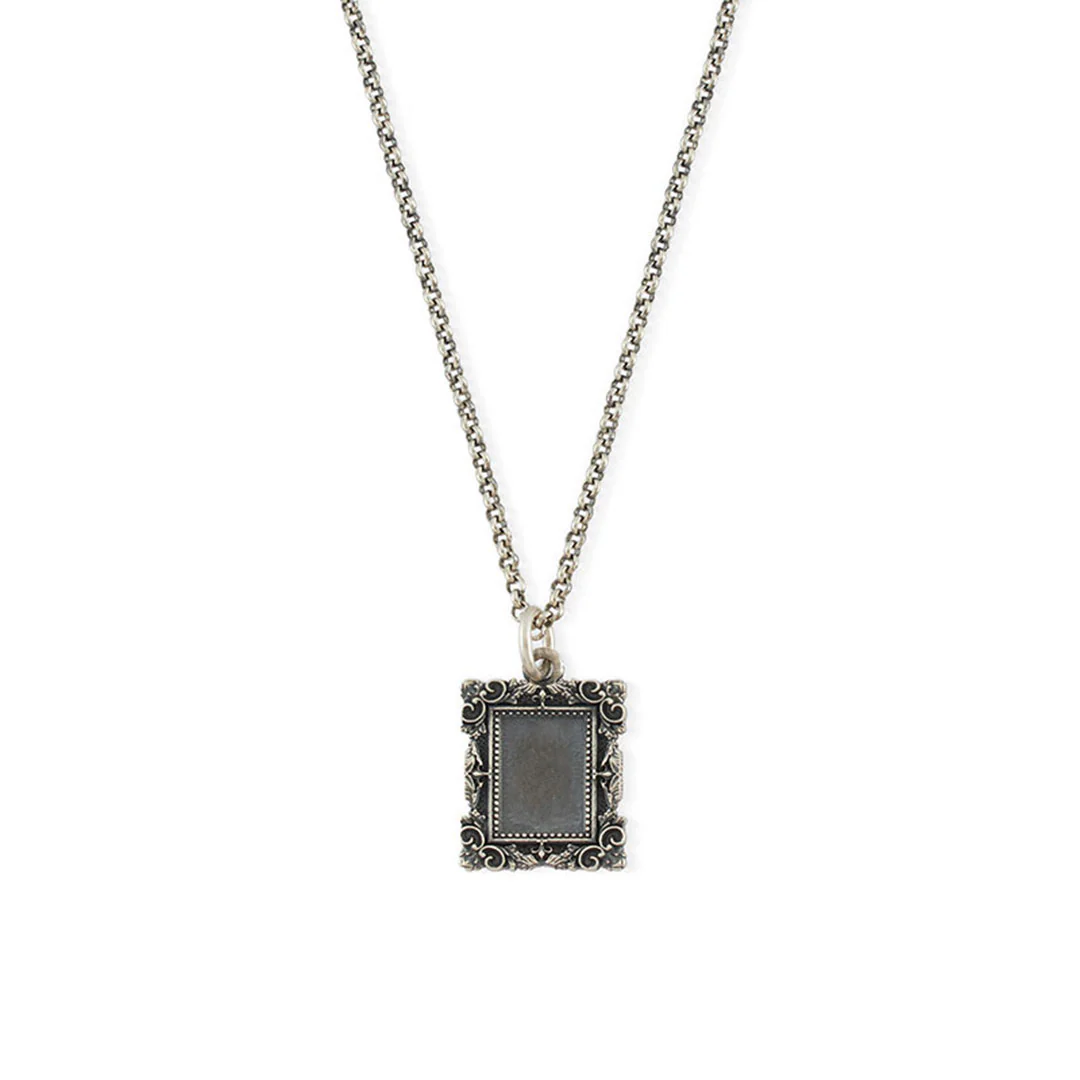 Silver Frame Necklace - Image 3