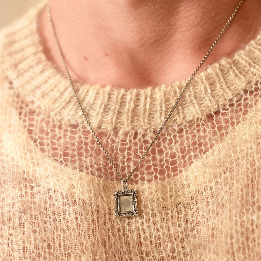 Silver Frame Necklace - Image 6