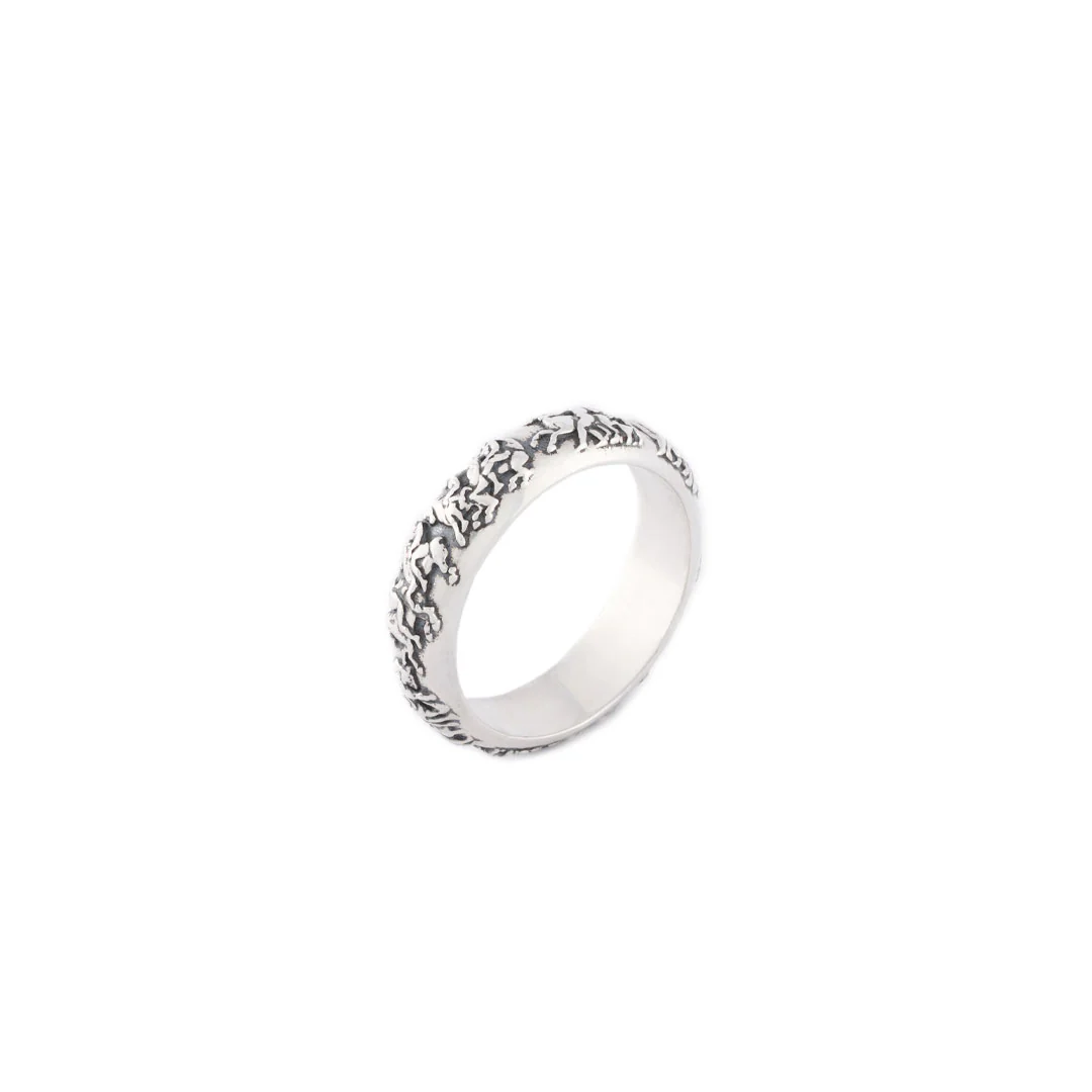 Silver Frieze Ring - Image 4