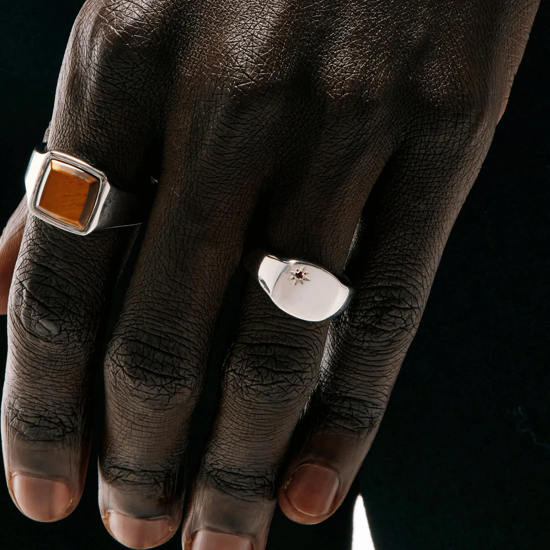 Silver Garnet Birthstone Ring - Image 5